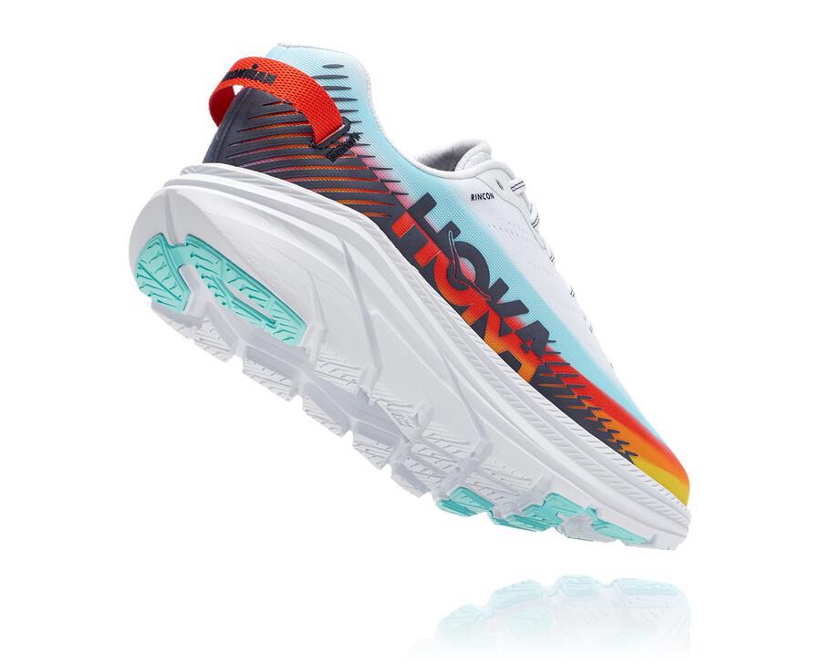 Hoka One One Ironman Rincon 2 Löparskor Herr - Vita/Blå - VZBND-2953